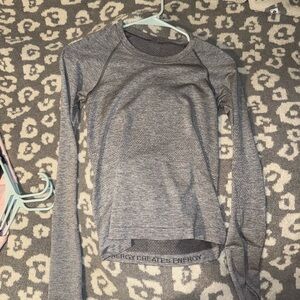 Worn Lululemon Swiftly Tech Long Sleeve Shirt Waist Length